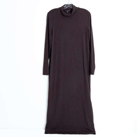 Eileen Fisher Brown Midi Dress - Picture 2 of 9